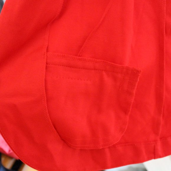 3/$20 - Red 3/4 Sleeve Blazer with Black Details - Picture 7 of 9